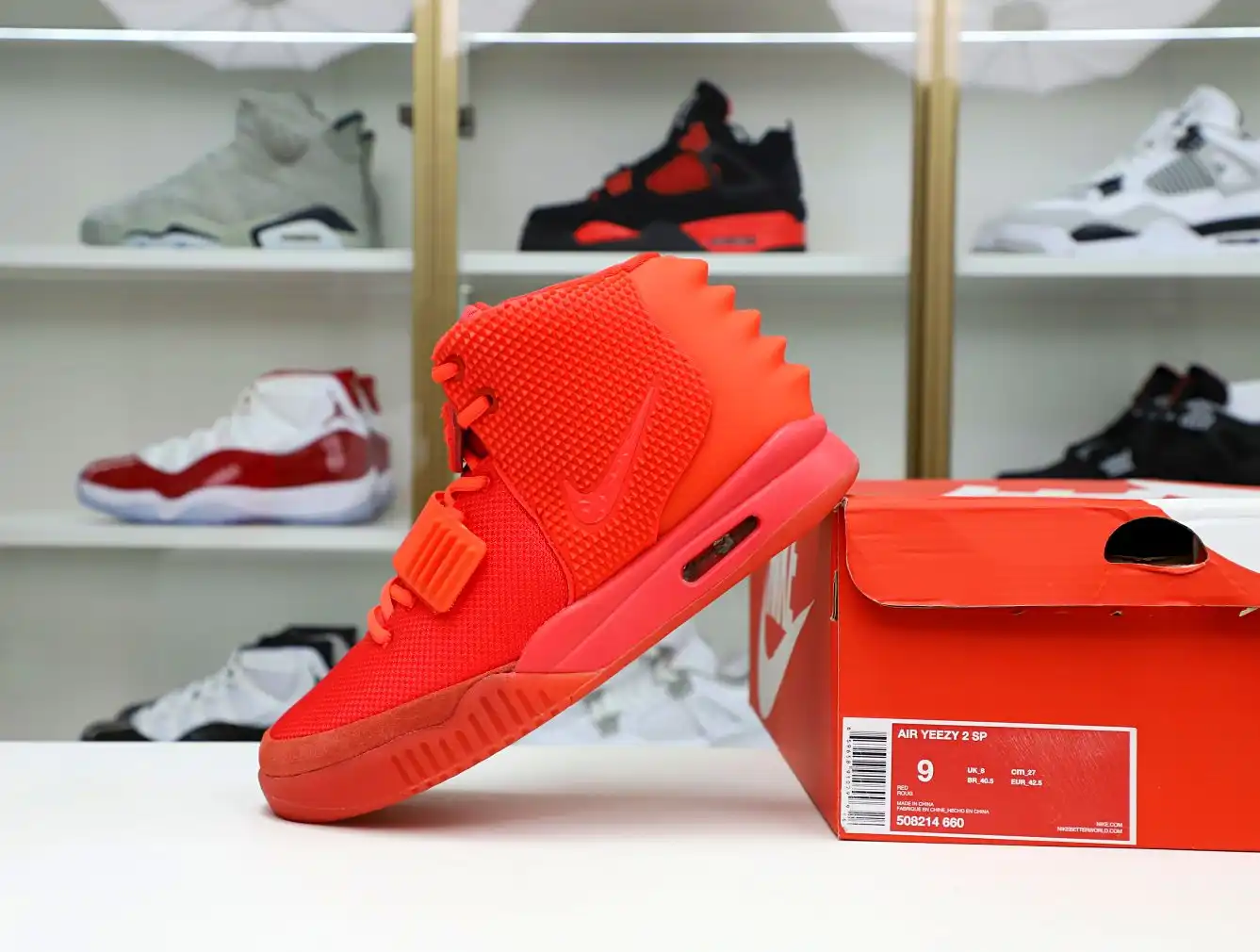 hype Nike Air Yeezy 2 red october