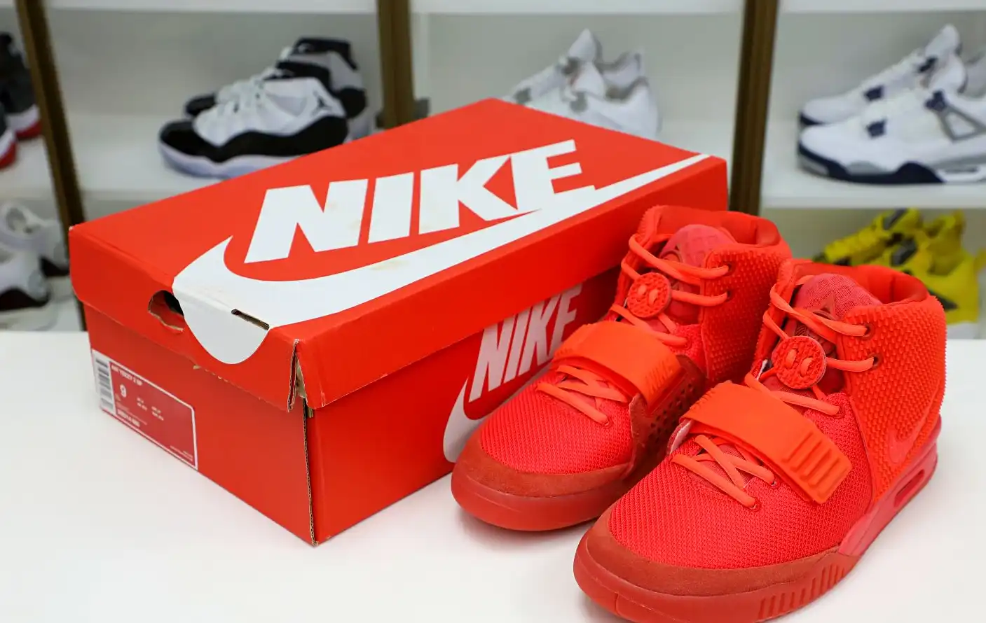 hype Nike Air Yeezy 2 red october