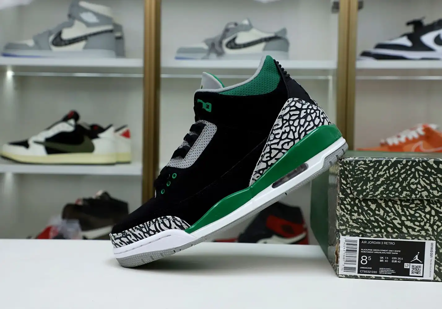 AIR JORDAN 3 PINE GREEN