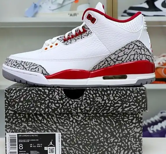 Air Jordan 3 Retro  Cardinal Red(CT8532-126）