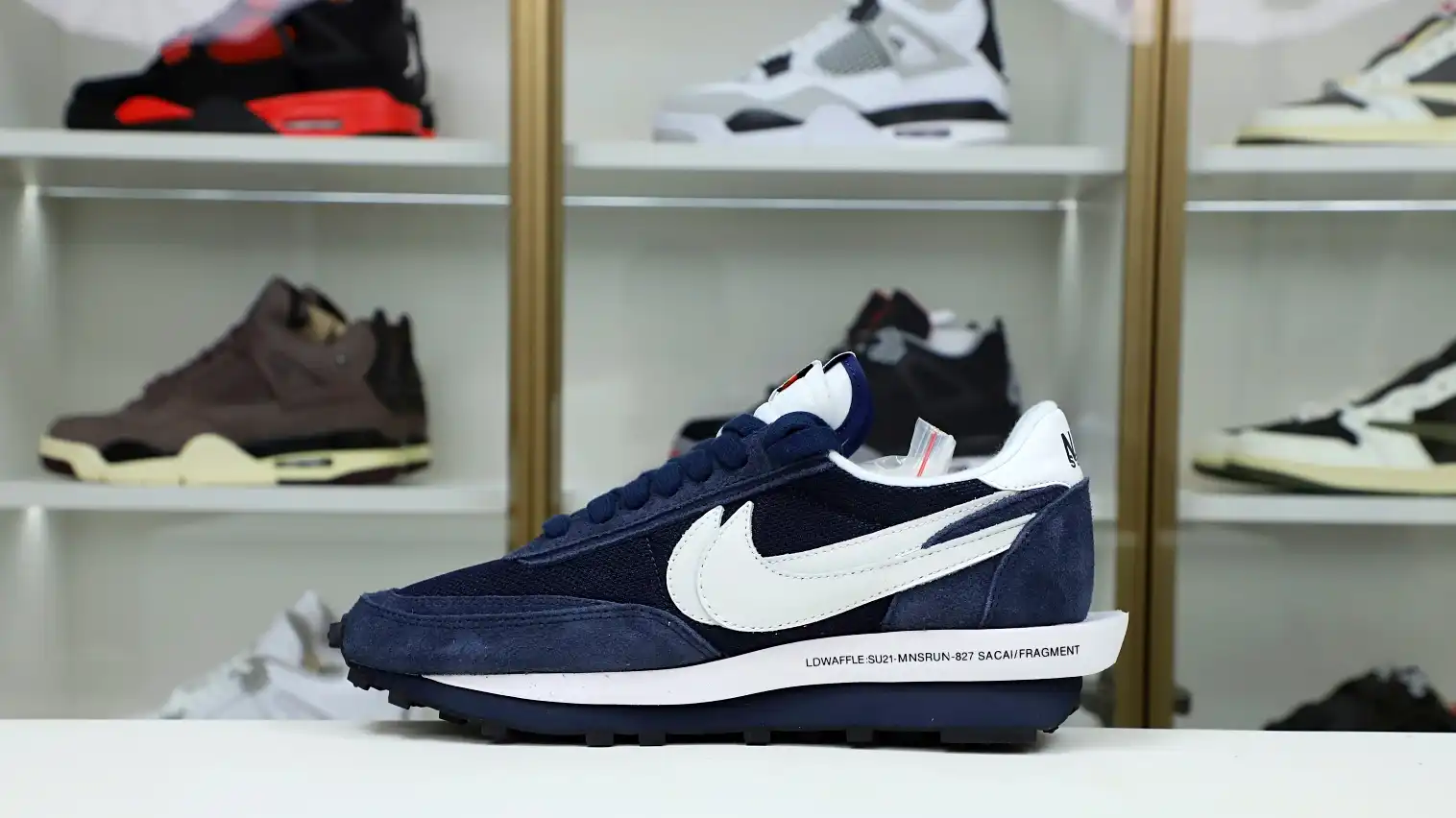 hype FRAGMENT DESIGN X SACAI X LDV WAFFLE 'BLACKENED BLUE'