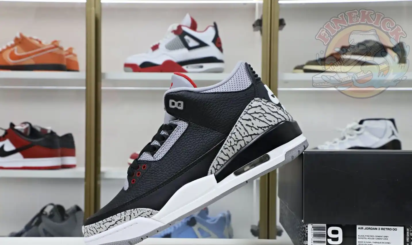 Jordan Air Jordan 3 retro blackcement  2018（854262-001）
