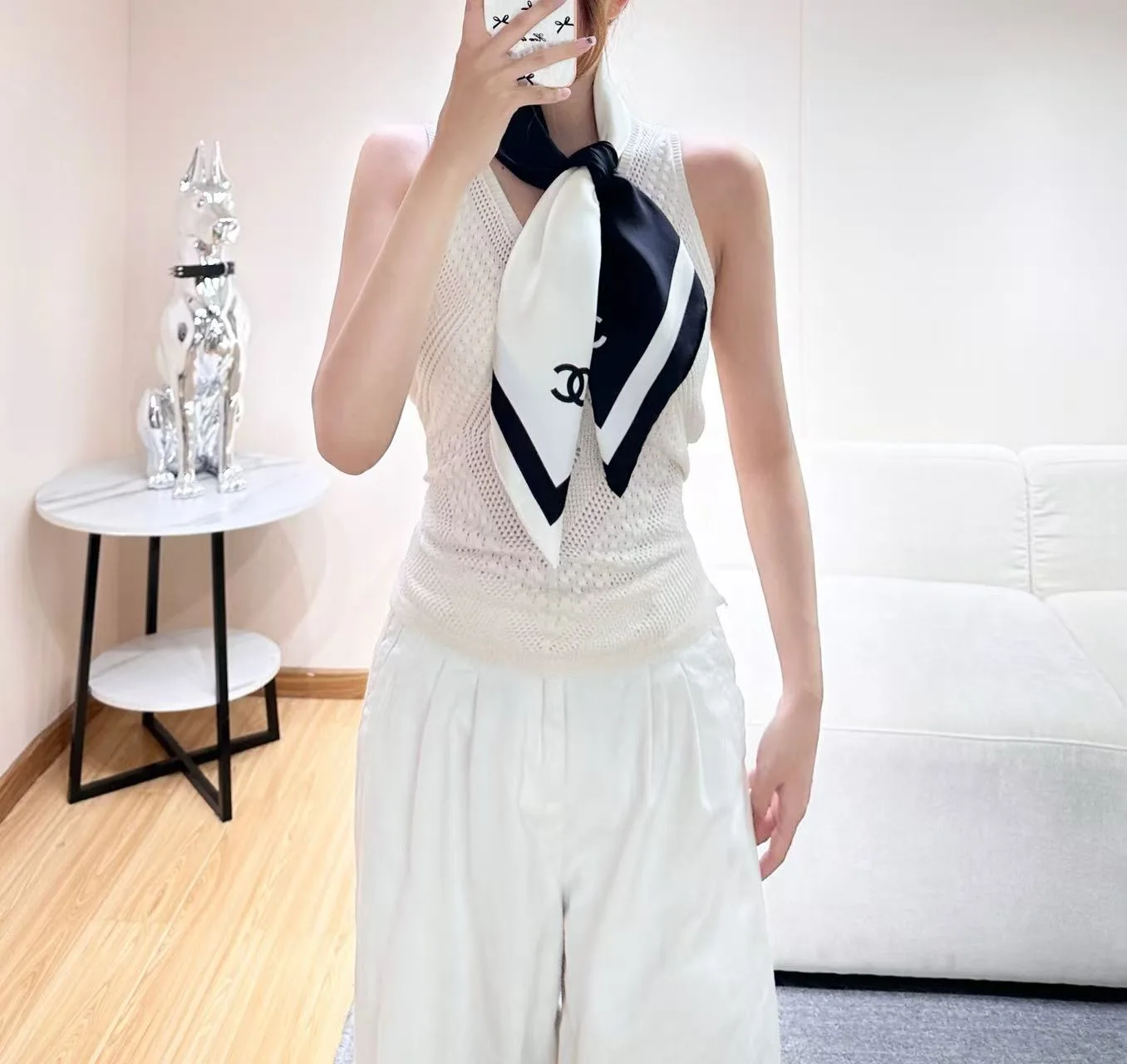 Contemporary Chanel Scarf 3682