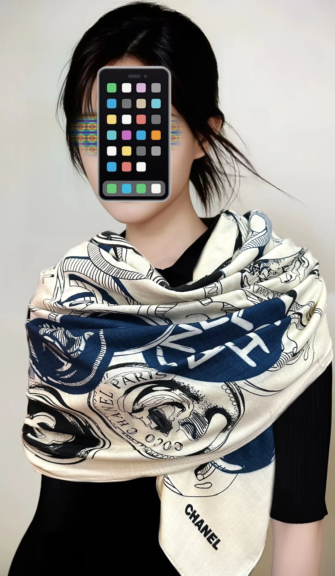 Chanel Silk Scarf Resilient 3707