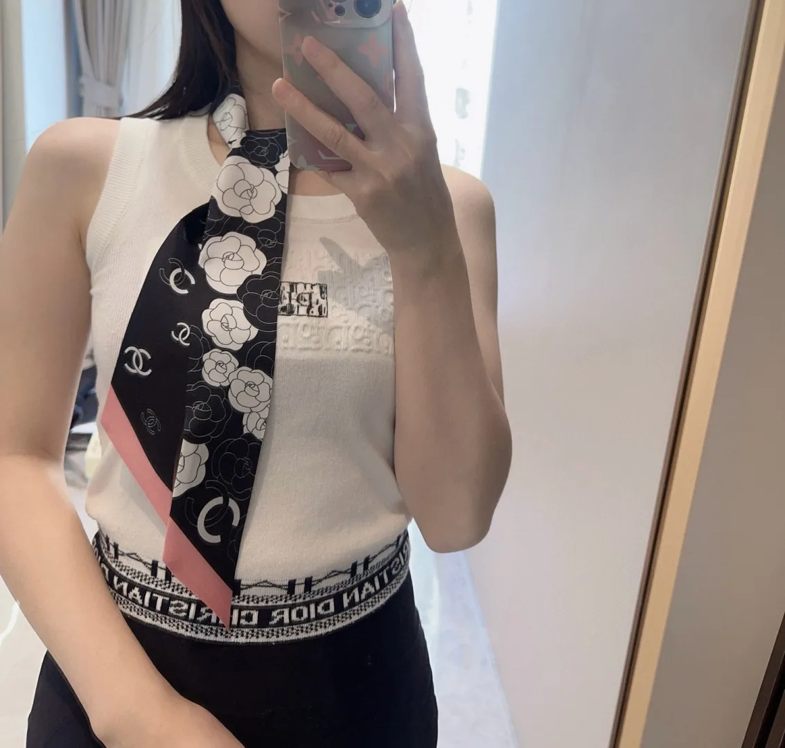 Effortless Chanel Silk Scarf 3713