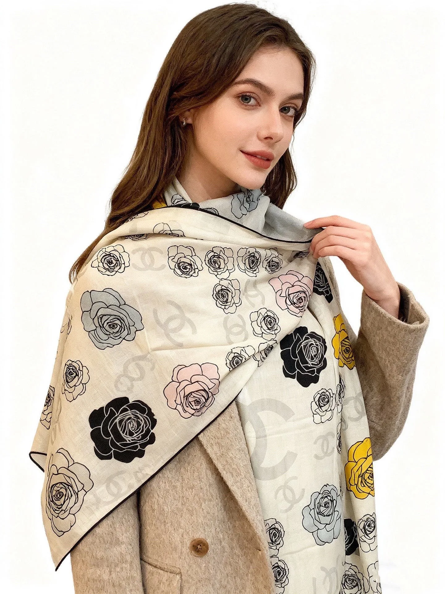 Chanel Silk Scarf TimelessDesign 3708