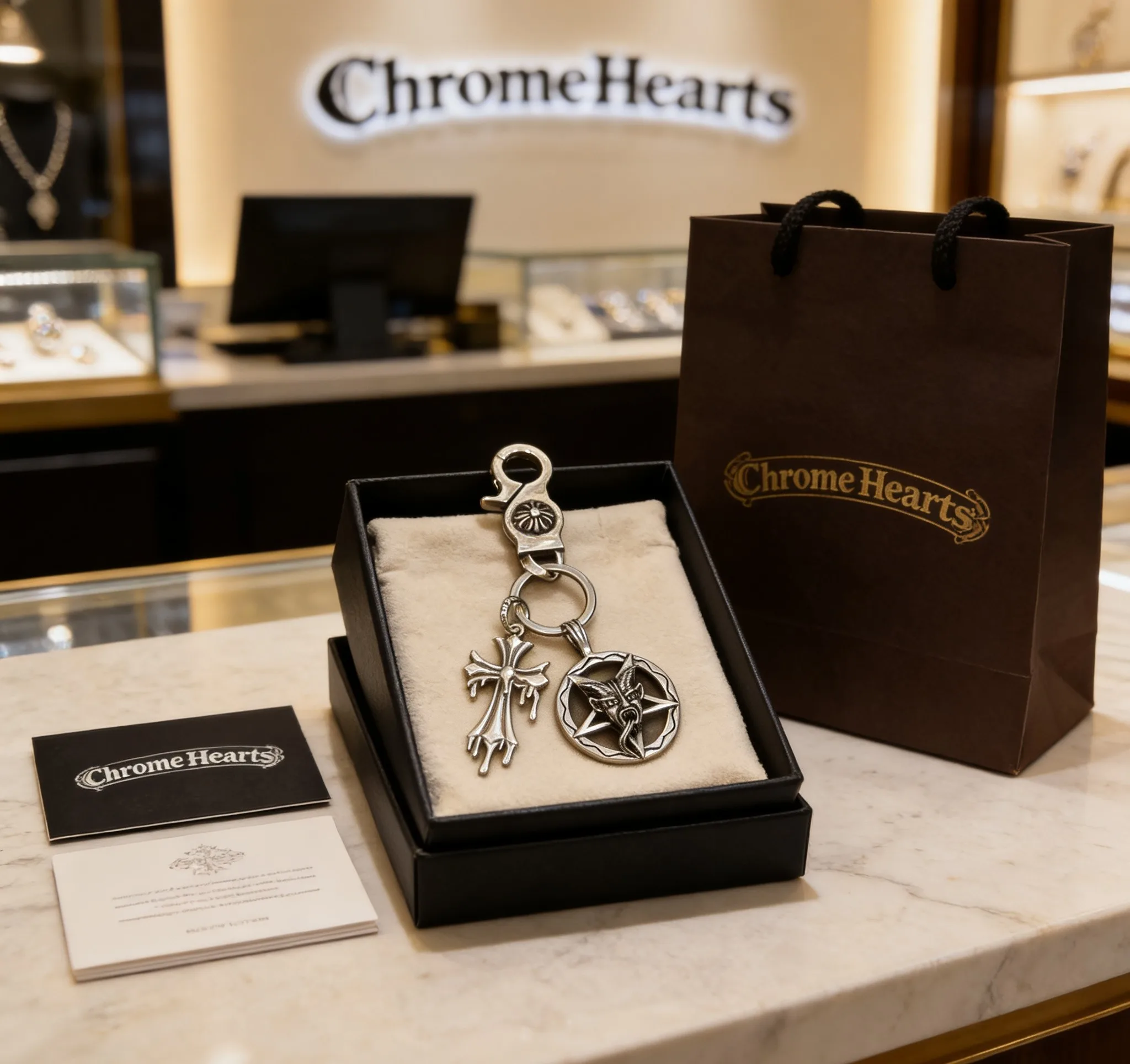 Soft Chrome Hearts Keychain 1536