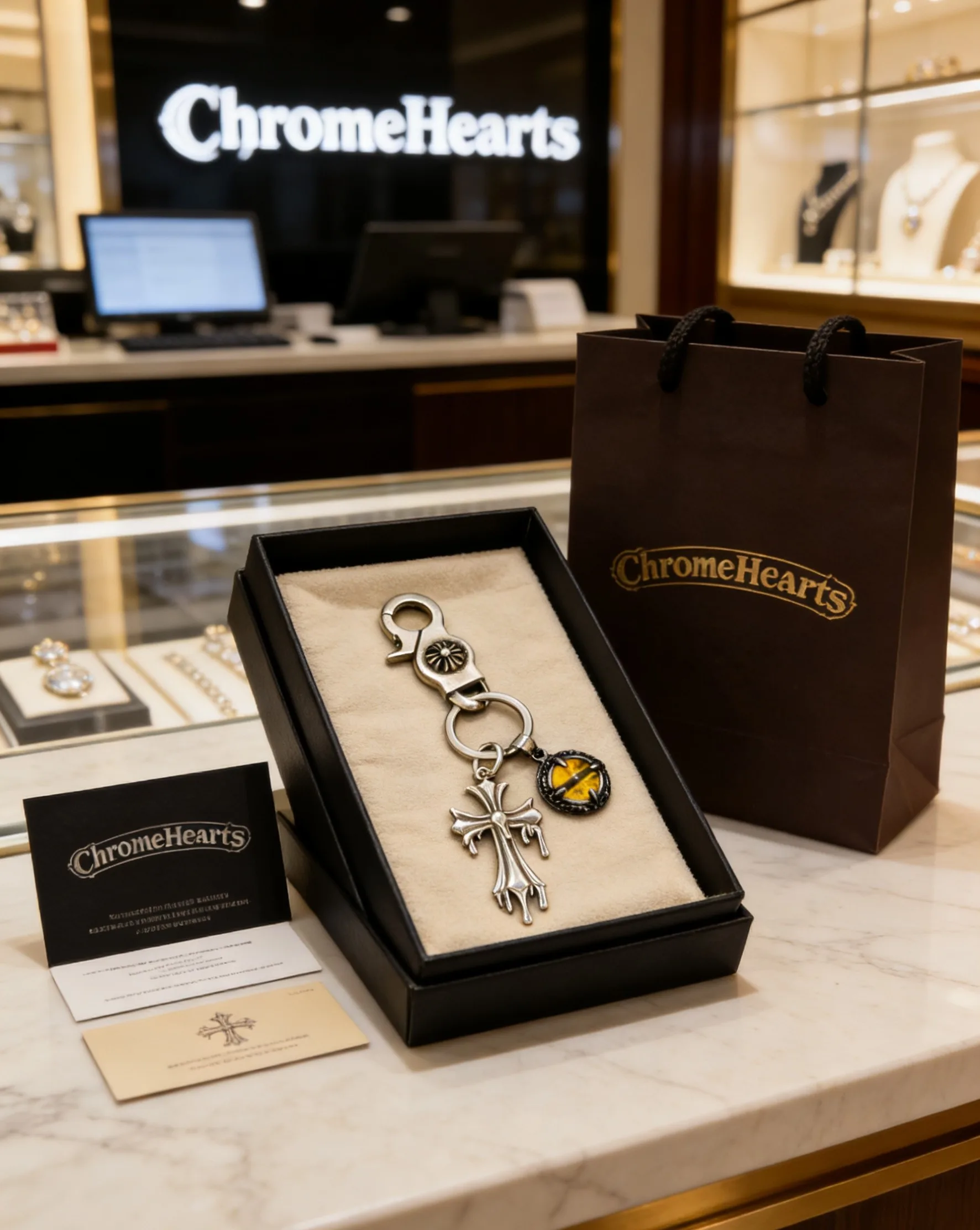 Chrome Hearts Keychain Durable 1538
