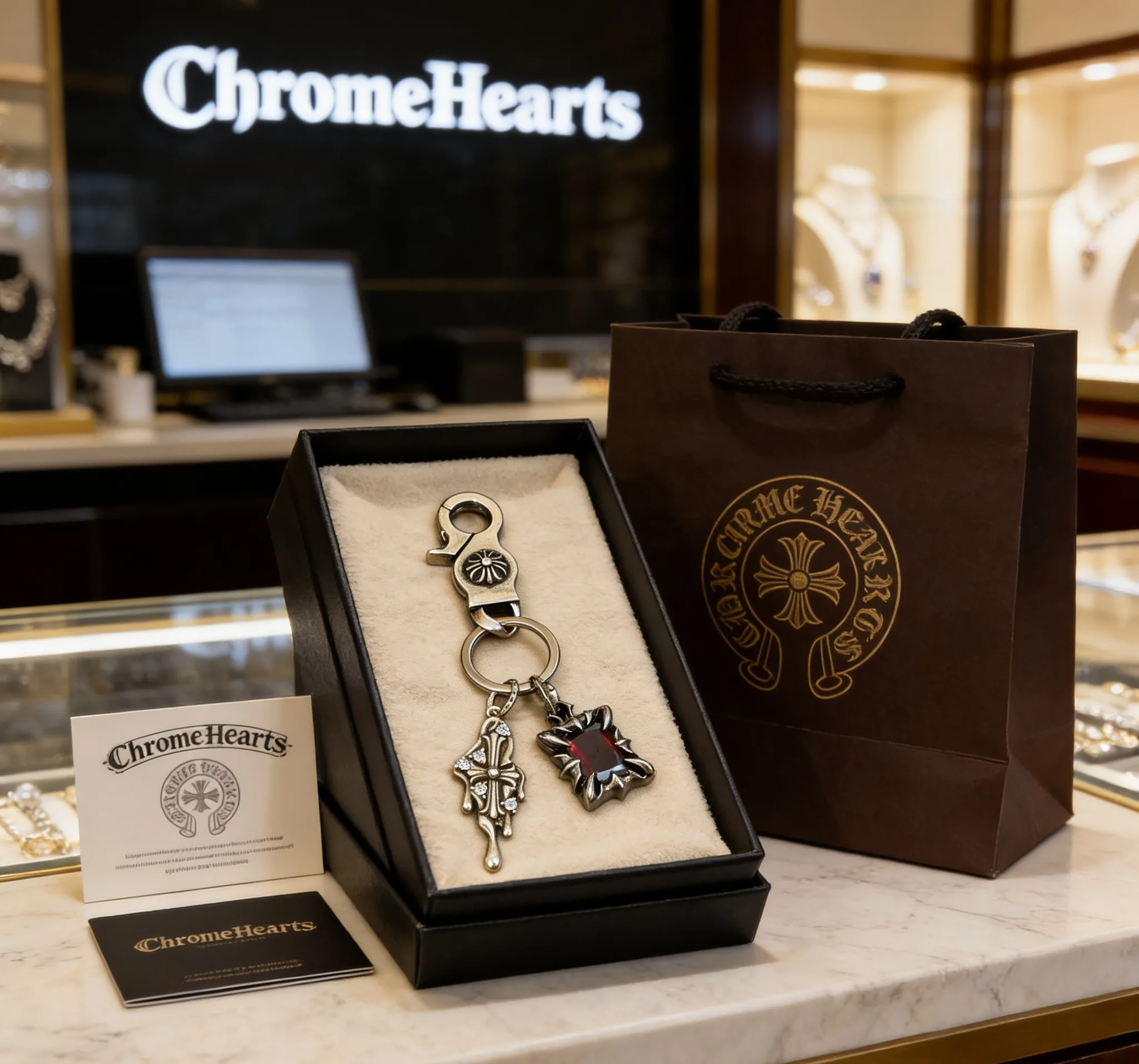 Chrome Hearts Keychain Bright 1529
