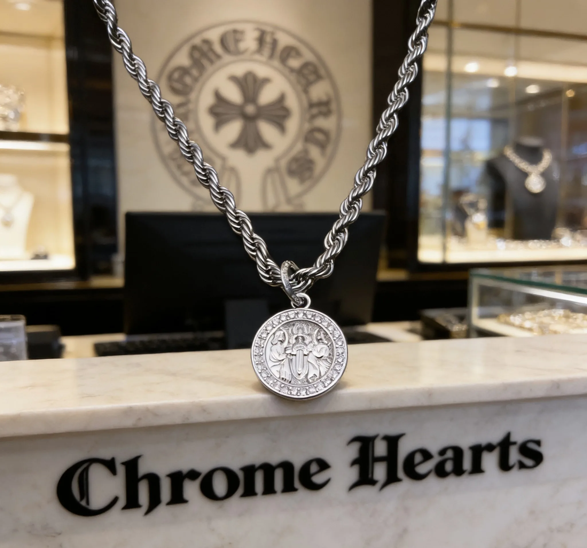 Resilient Chrome Hearts Necklace 1645
