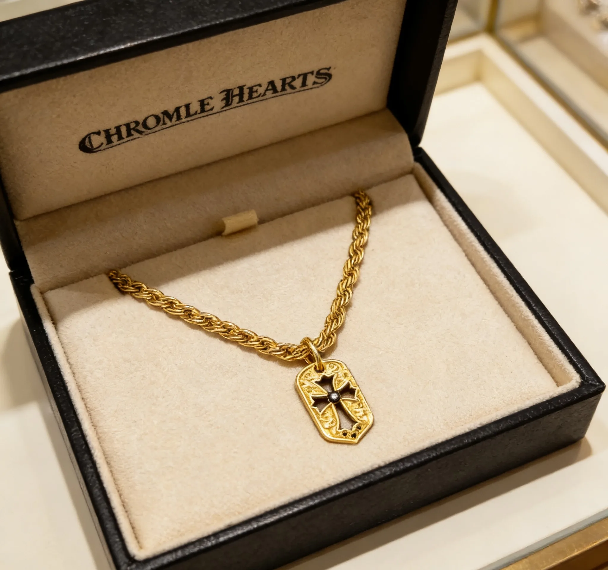 Thermal Chrome Hearts Necklace 1705