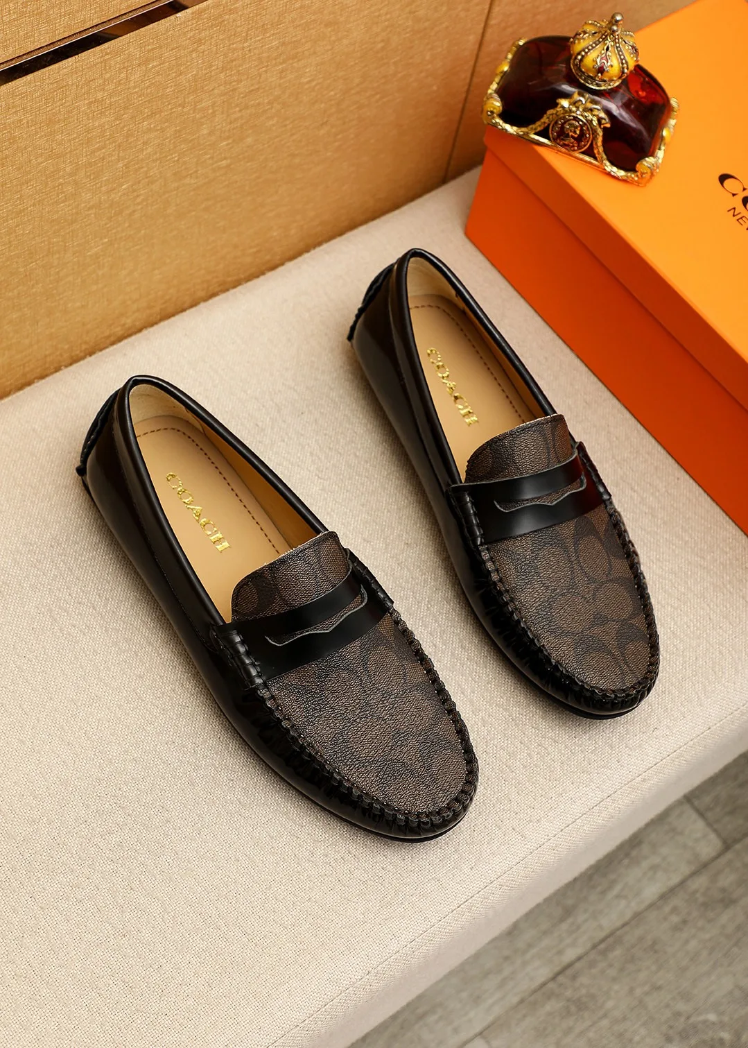 Casual Coach Leather Shoes 7054