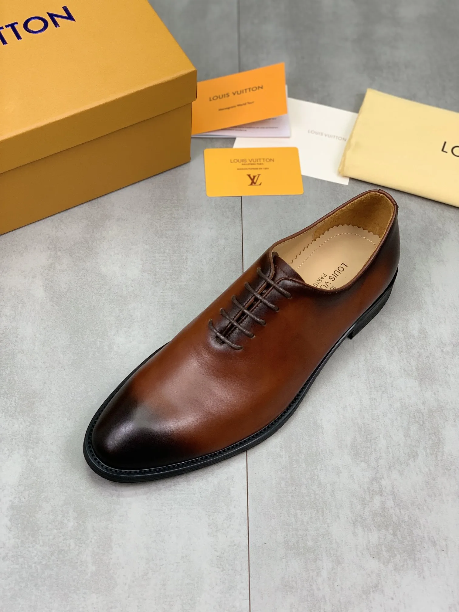 Packable Louis Vuitton Leather Shoes 433