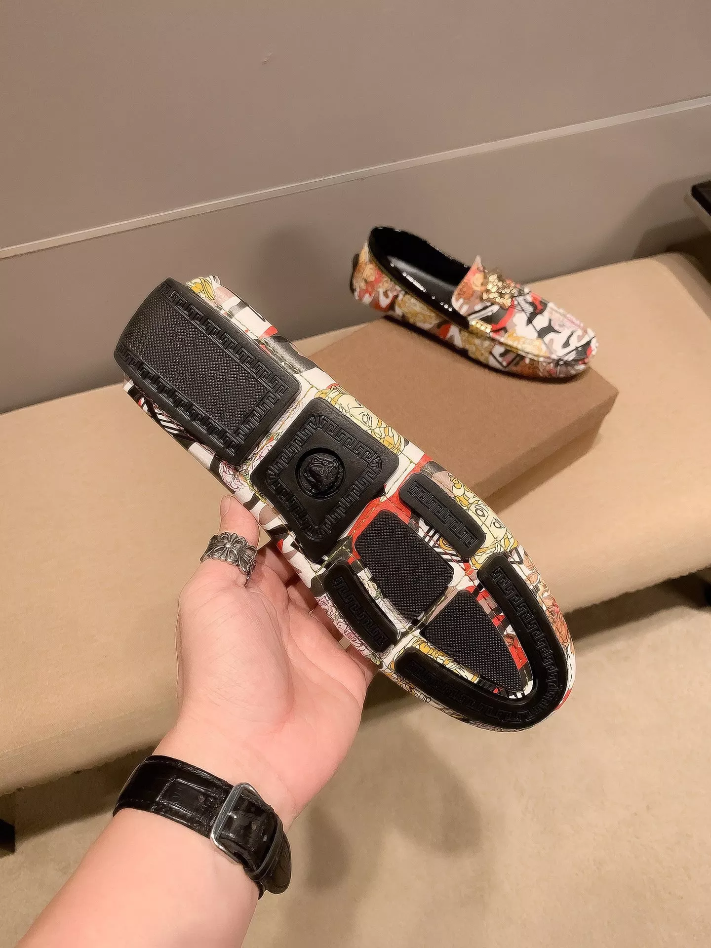 Affordable 3695 Versace Leather Shoes For Men