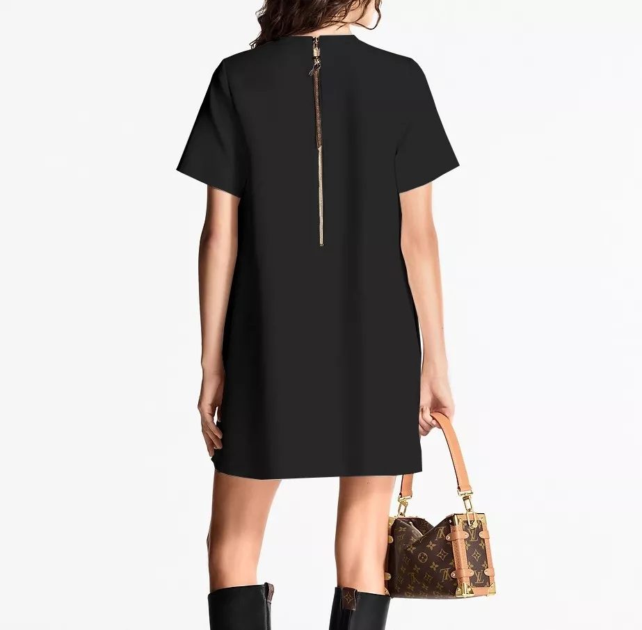 Affordable 4087 Louis Vuitton LV Dresses Short Sleeved For Women