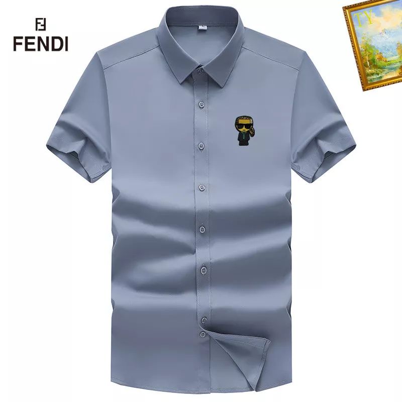 Affordable 6365 Fendi Shirts Short Sleeved For Men