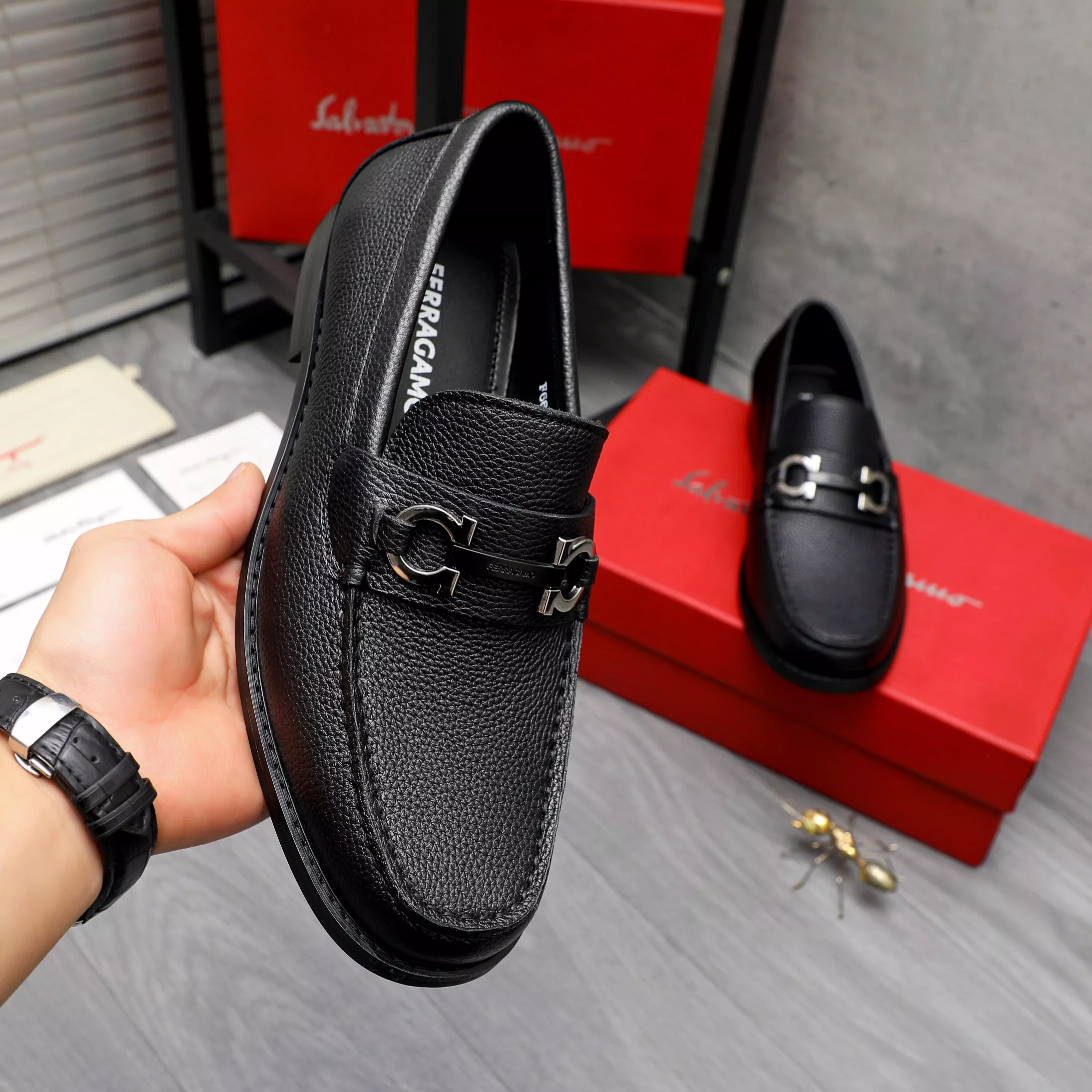 Affordable 6756 Salvatore Ferragamo Leather Shoes For Men