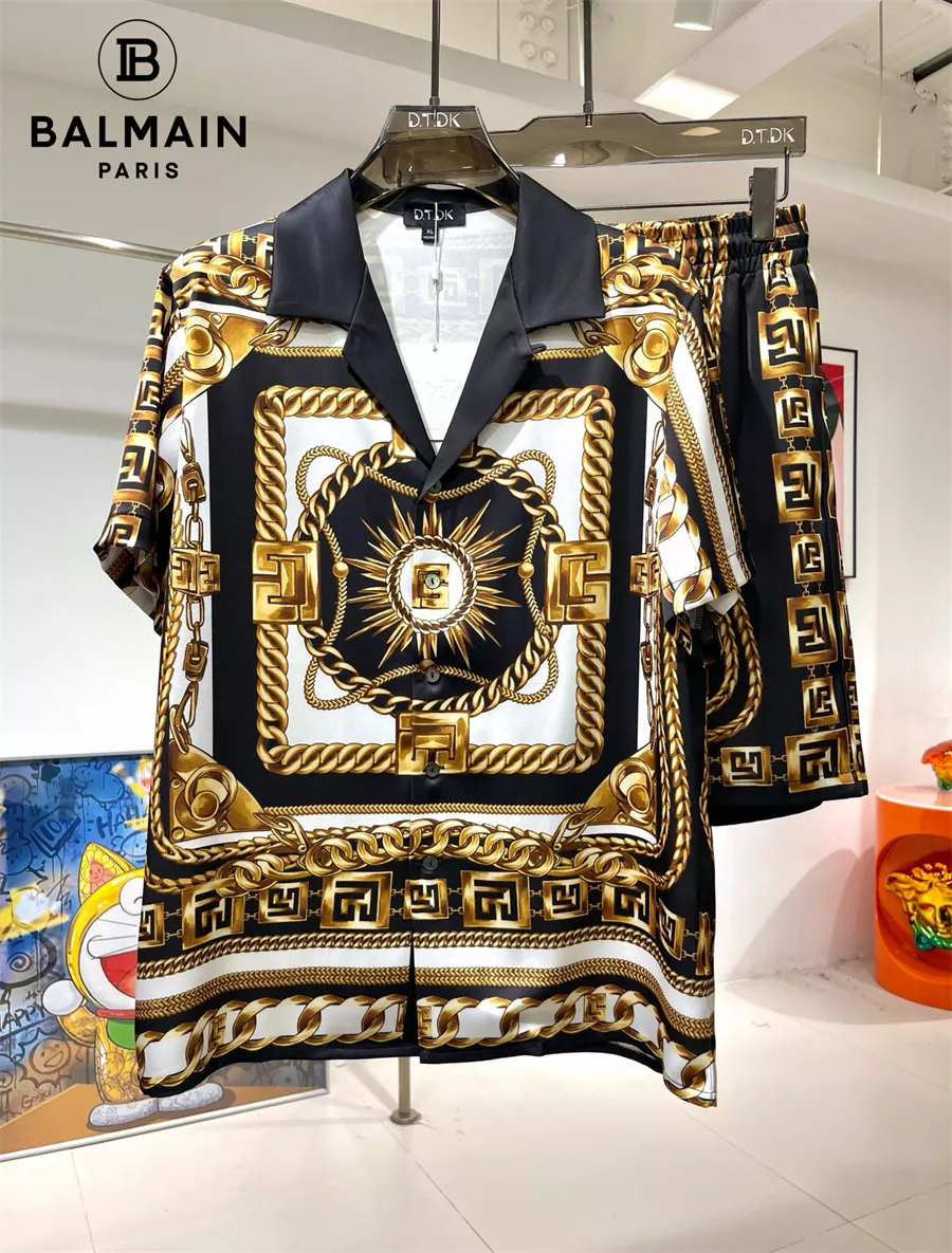 Affordable 6775 Balmain Tracksuits Short Sleeved For Men