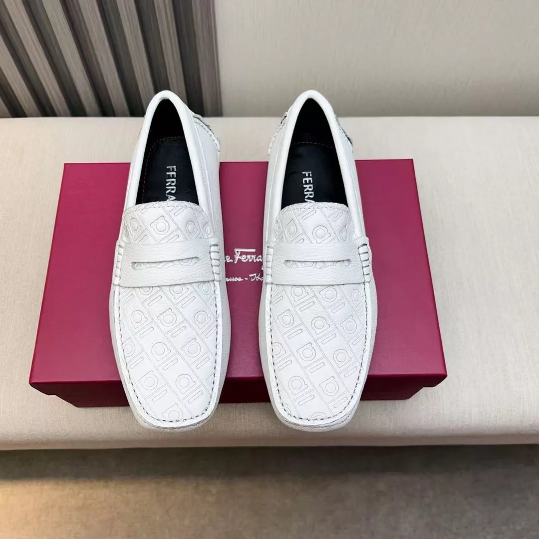 Affordable 7269 Salvatore Ferragamo Leather Shoes For Men