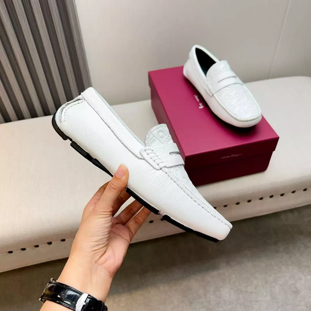 Affordable 7269 Salvatore Ferragamo Leather Shoes For Men