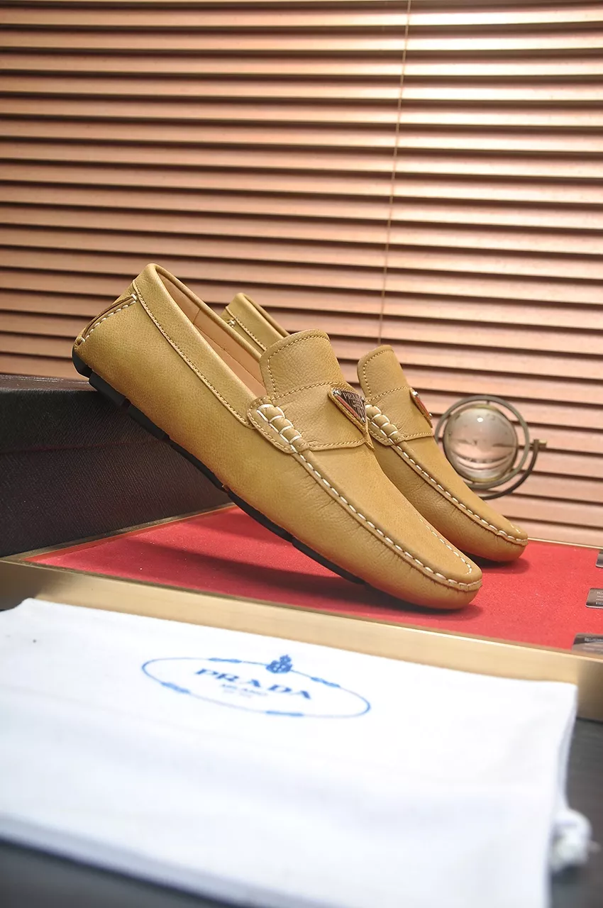 Affordable 7393 Prada Leather Shoes For Men