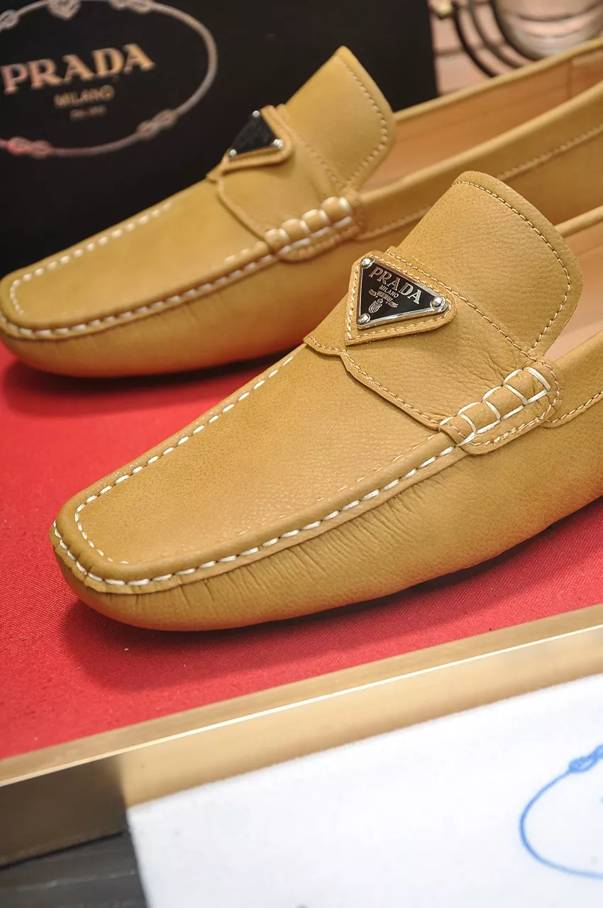 Affordable 7393 Prada Leather Shoes For Men
