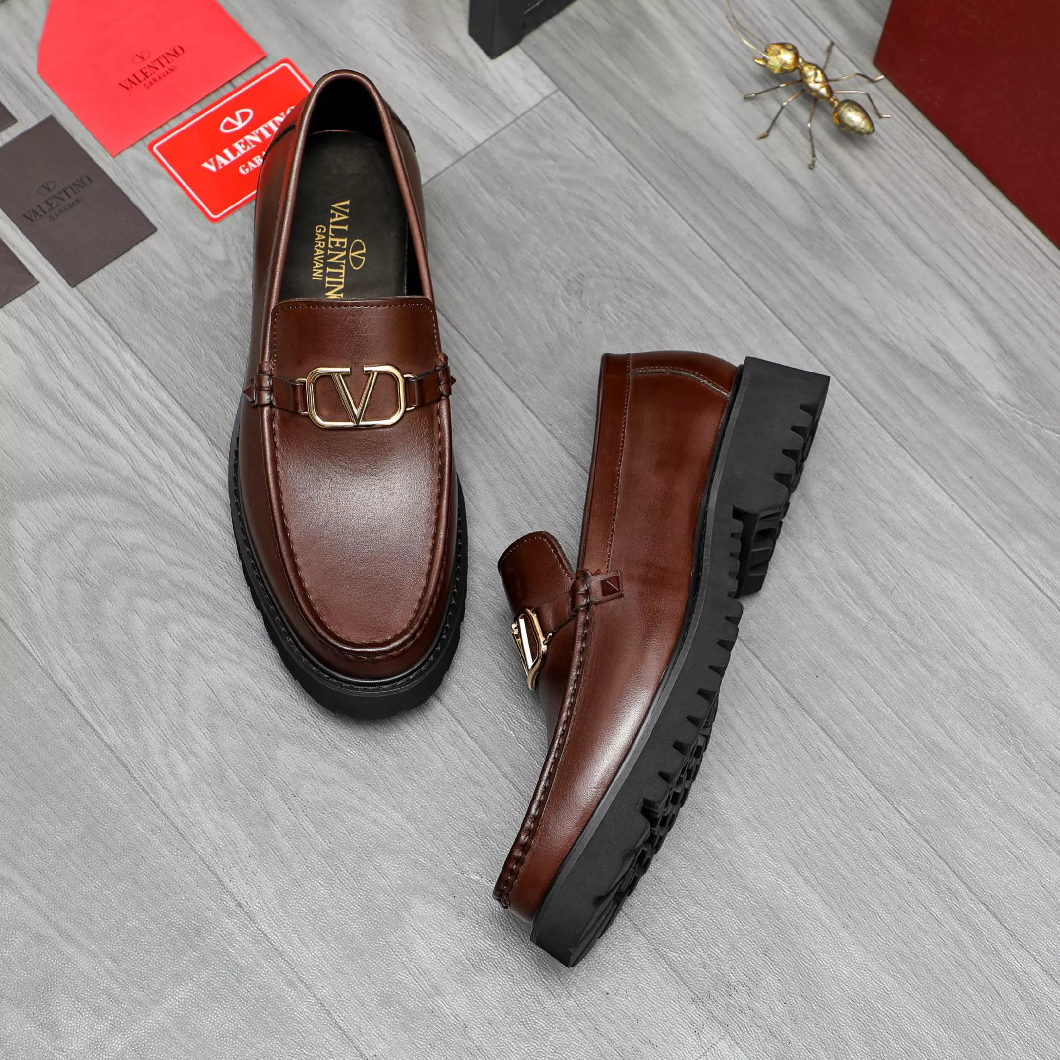 Affordable 757 Valentino Leather Shoes For Men