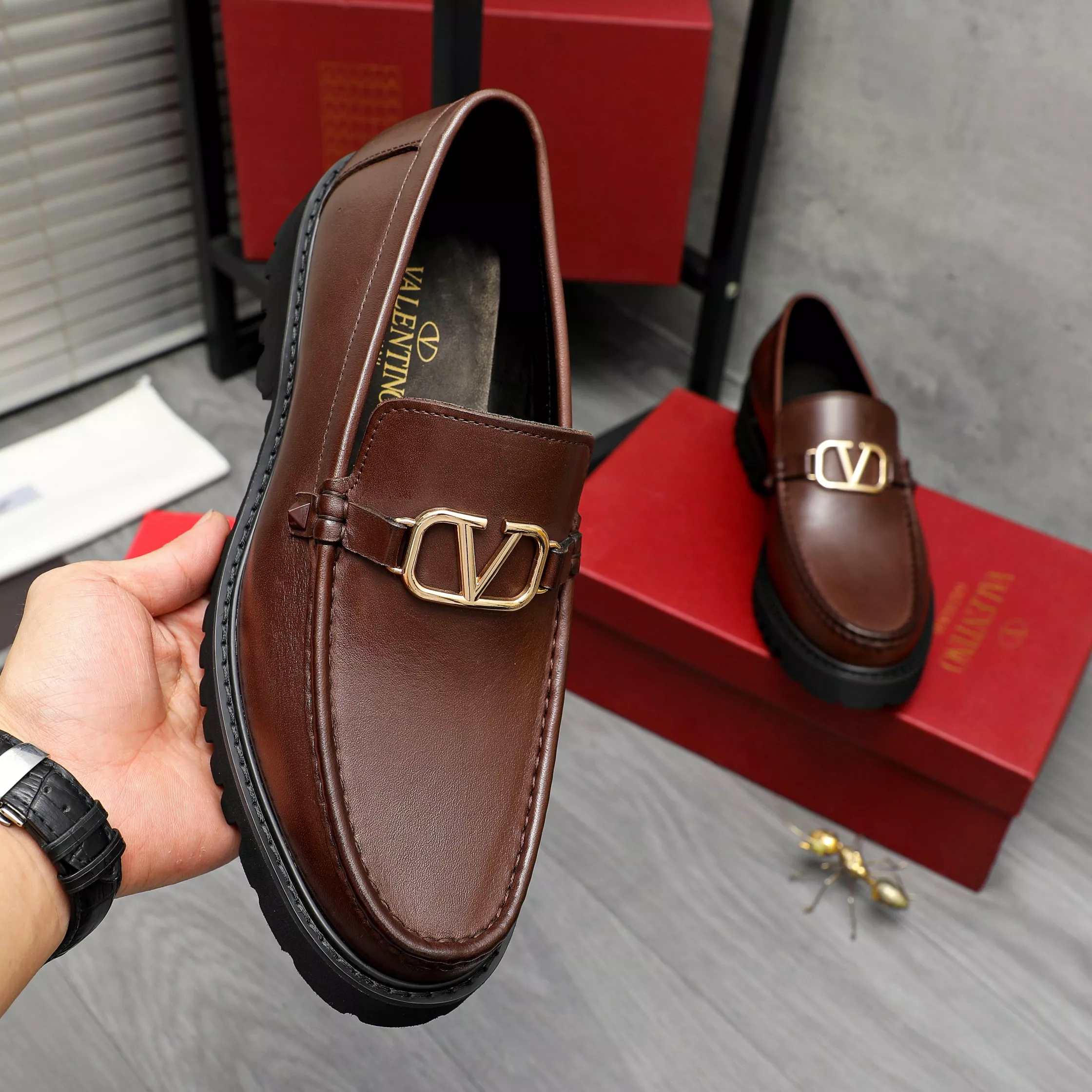 Affordable 757 Valentino Leather Shoes For Men