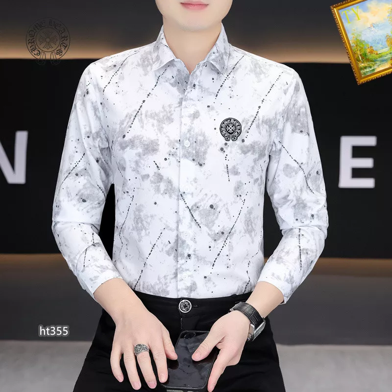 Affordable 7714 Chrome Hearts Shirts Long Sleeved For Men