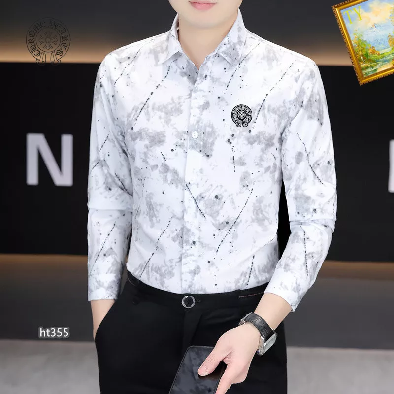 Affordable 7714 Chrome Hearts Shirts Long Sleeved For Men