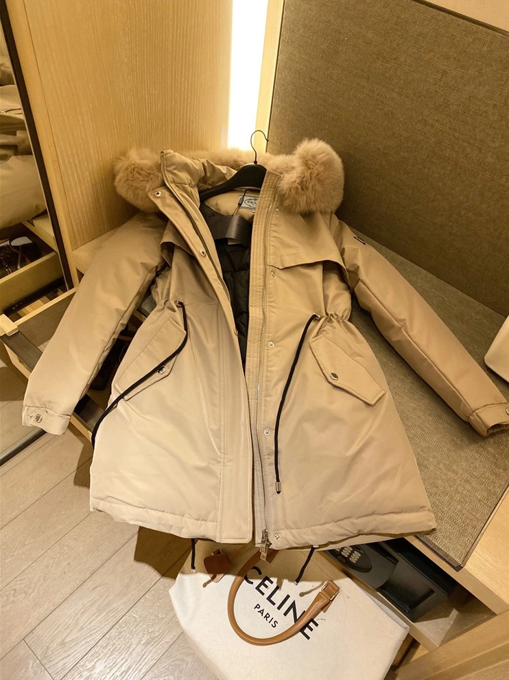 Affordable 8065 Prada Down Feather Coat Long Sleeved For Women