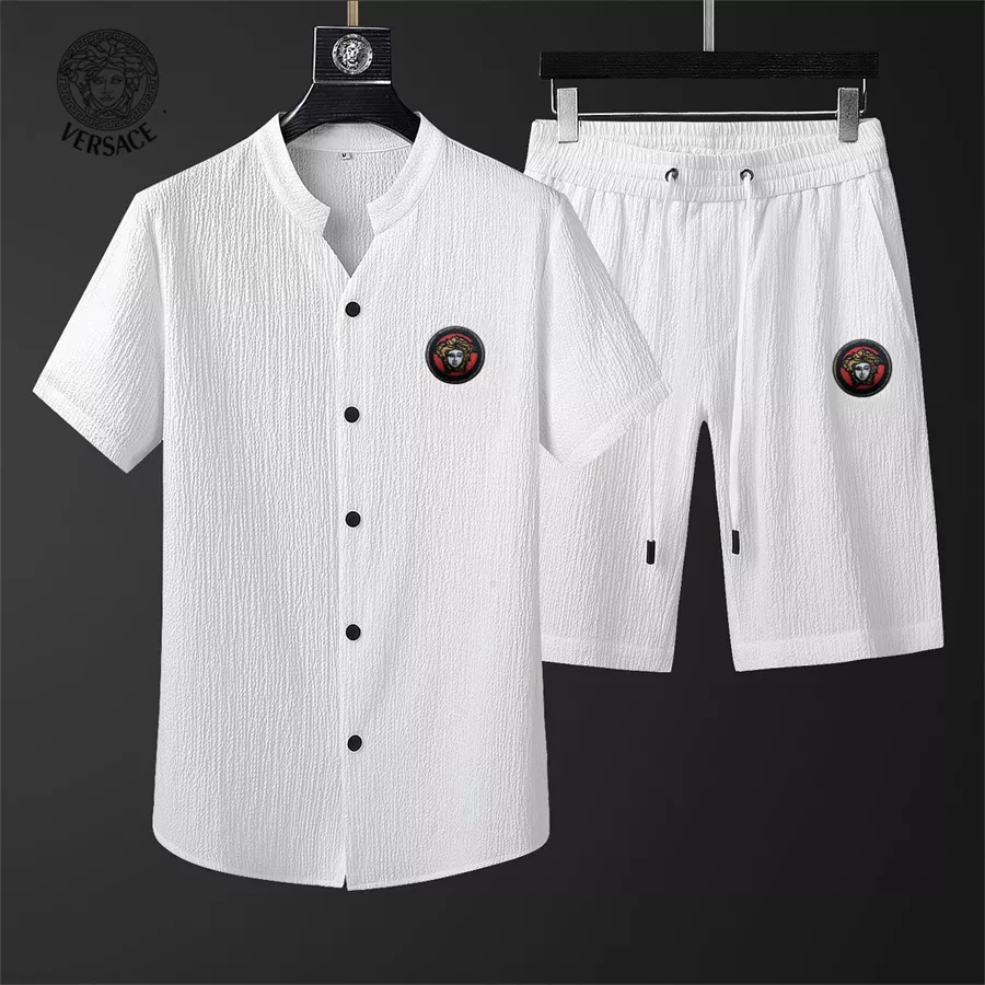 Affordable 8263 Versace Tracksuits Short Sleeved For Men