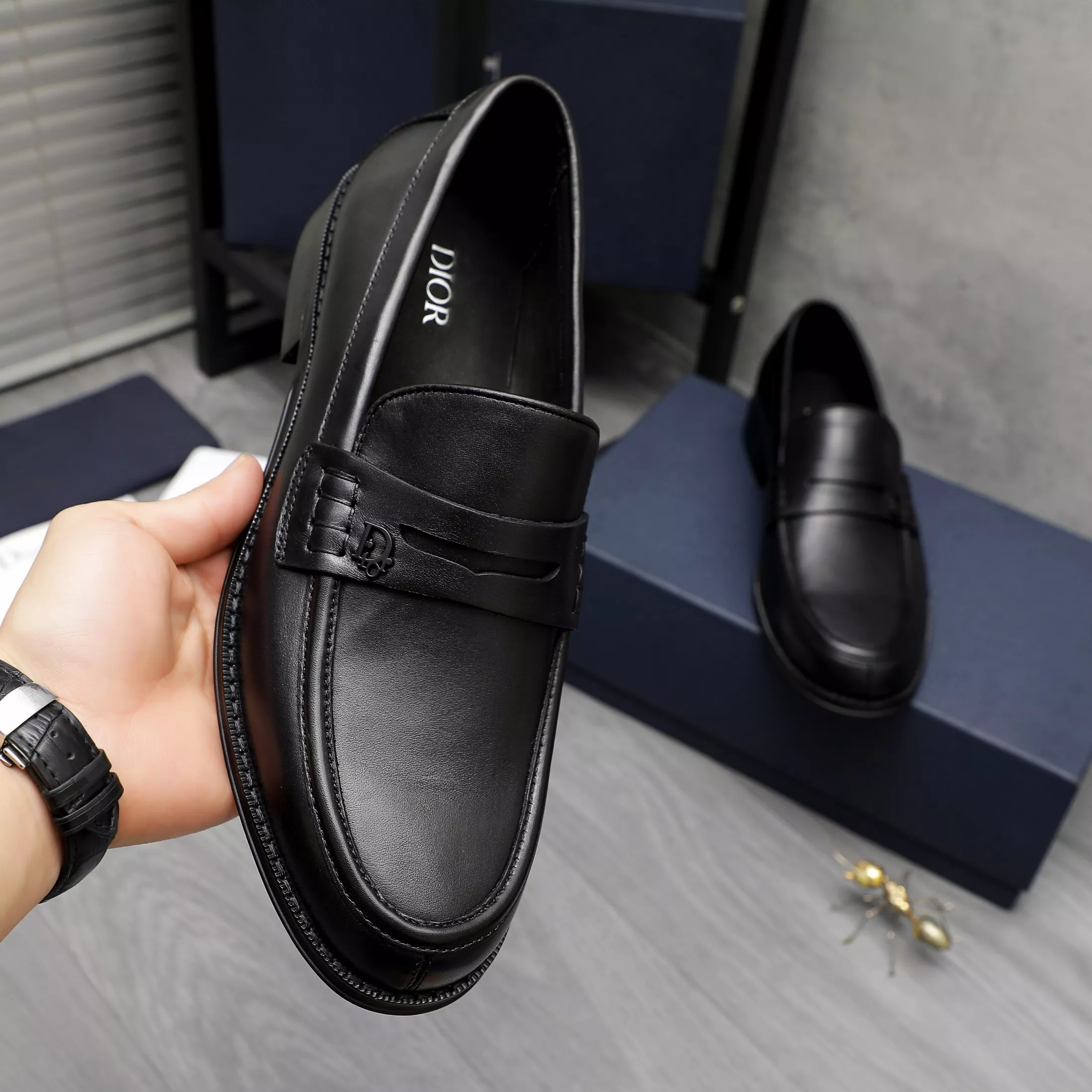 Affordable 8523 Christian Dior Leather Shoes For Men