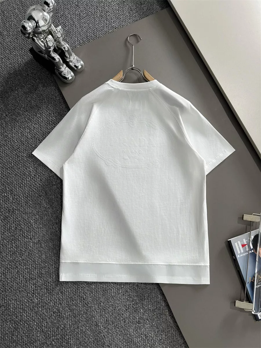 Affordable 9540 Prada T-Shirts Short Sleeved For Unisex
