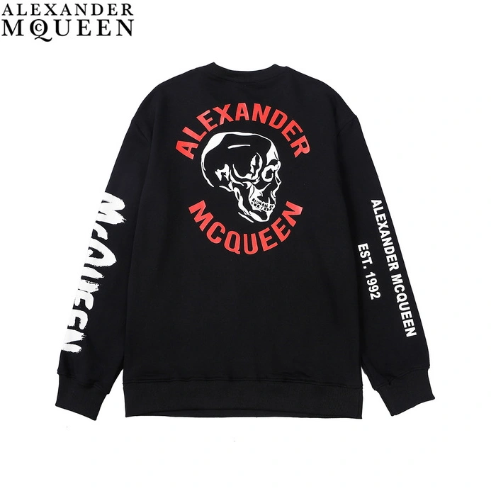 Alexander McQueen Hoodies Long Sleeved For Men Trendy 2984