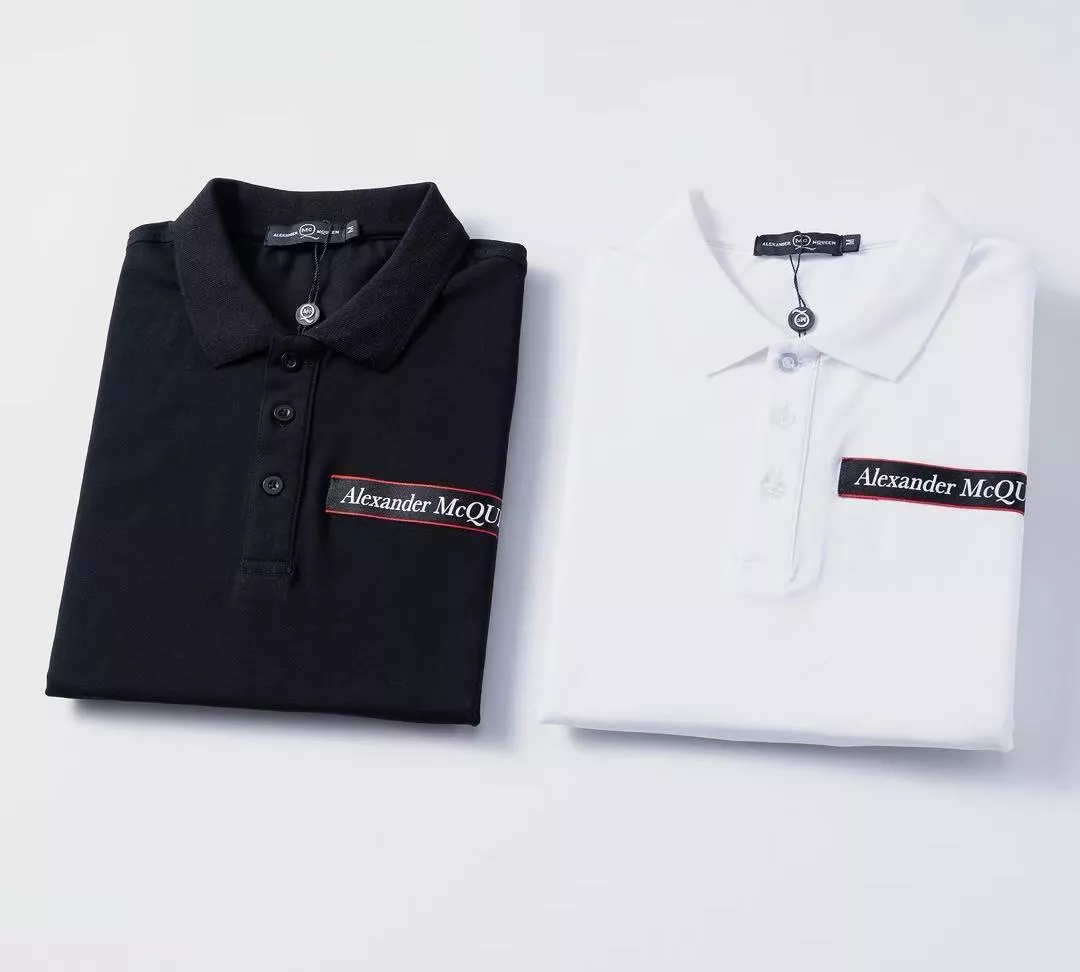 Alexander McQueen T-shirts Short Sleeved For Men Resilient 8080