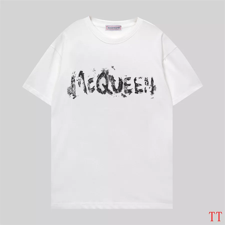 Alexander McQueen T-shirts Short Sleeved For Unisex Sleek 6637
