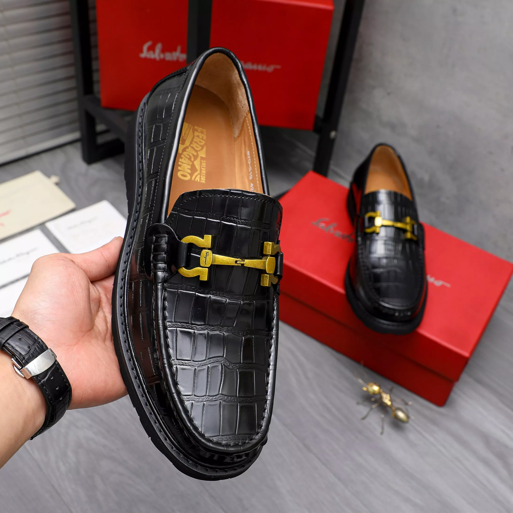 AllSeason 1676 Salvatore Ferragamo Leather Shoes For Men