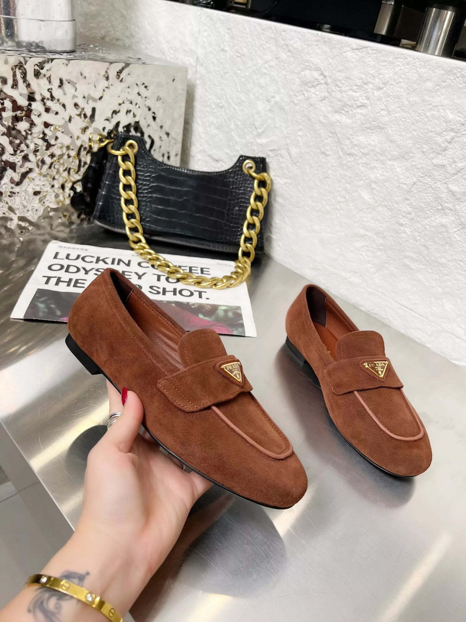 AllSeason 1849 Prada Leather Shoes For Women