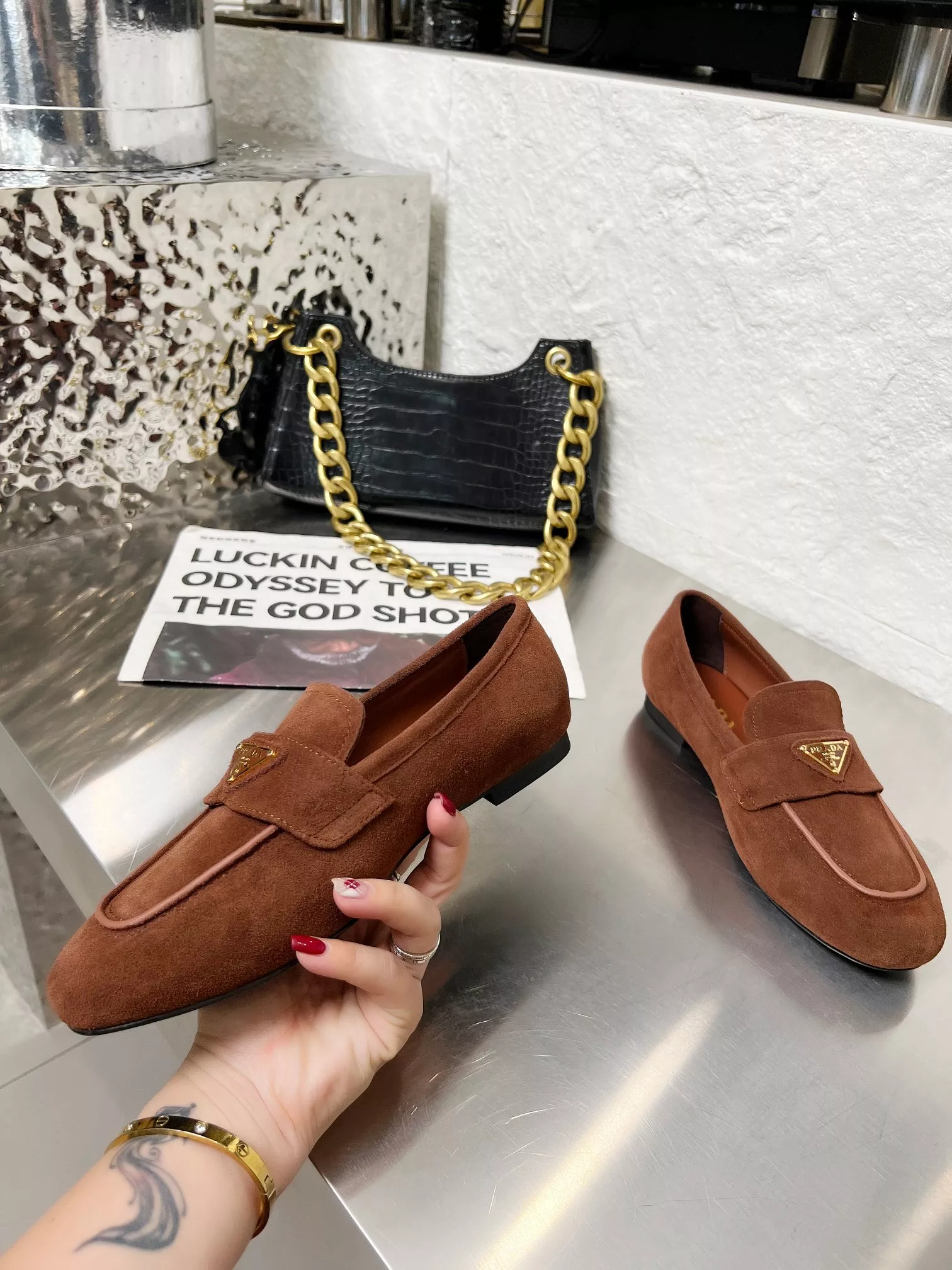 AllSeason 1849 Prada Leather Shoes For Women