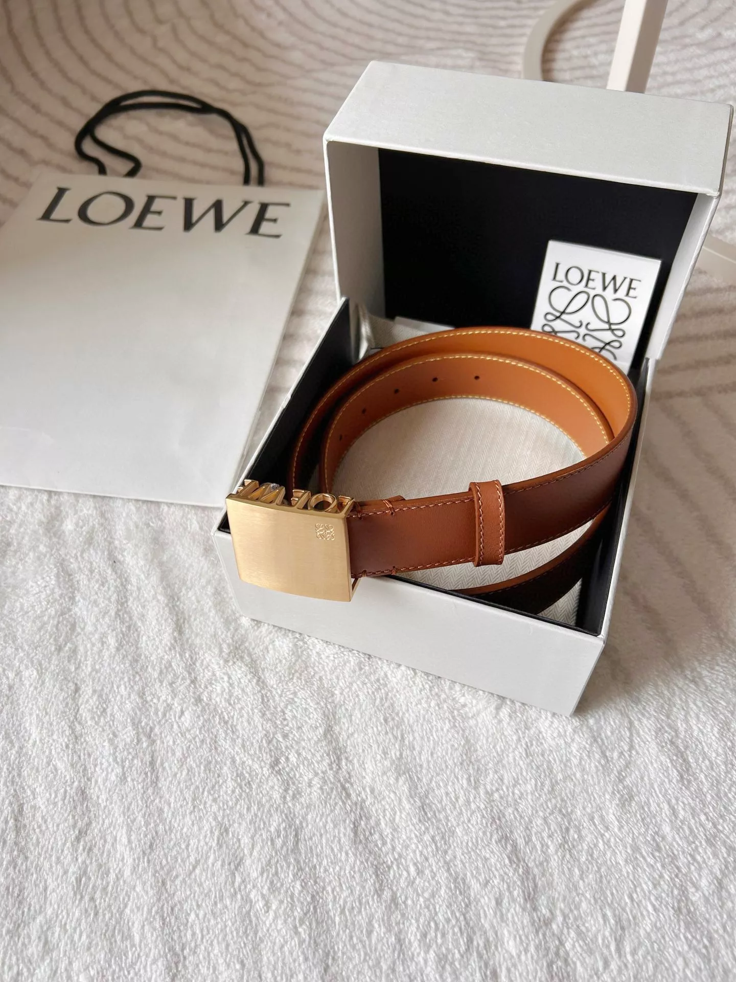 AllSeason 2092 LOEWE AAA Quality Belts In 3.5cm For Unisex