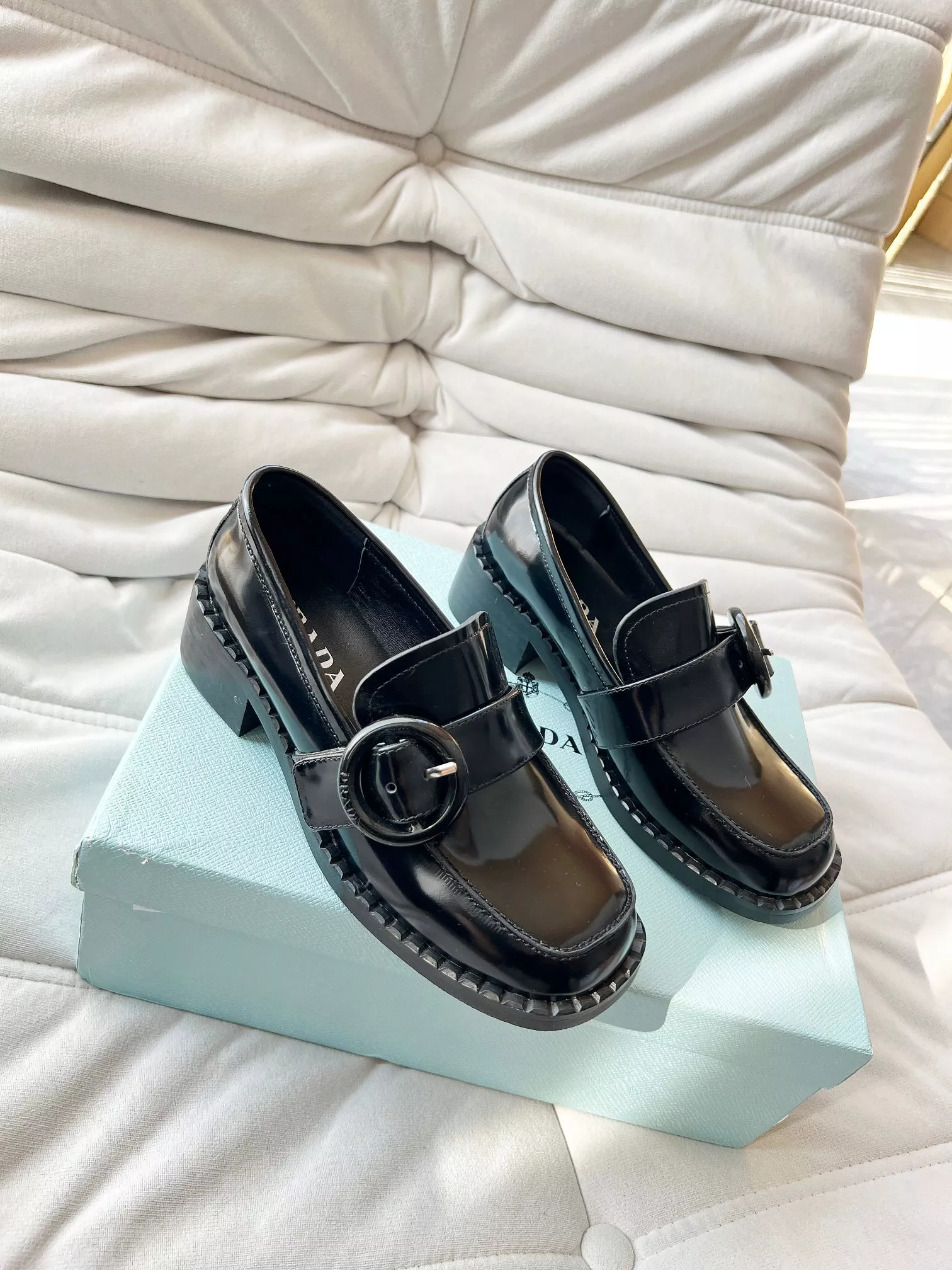 AllSeason 2245 Prada Leather Shoes For Women