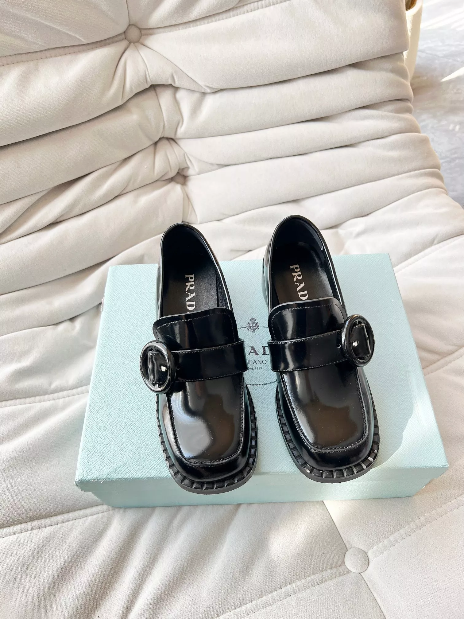 AllSeason 2245 Prada Leather Shoes For Women