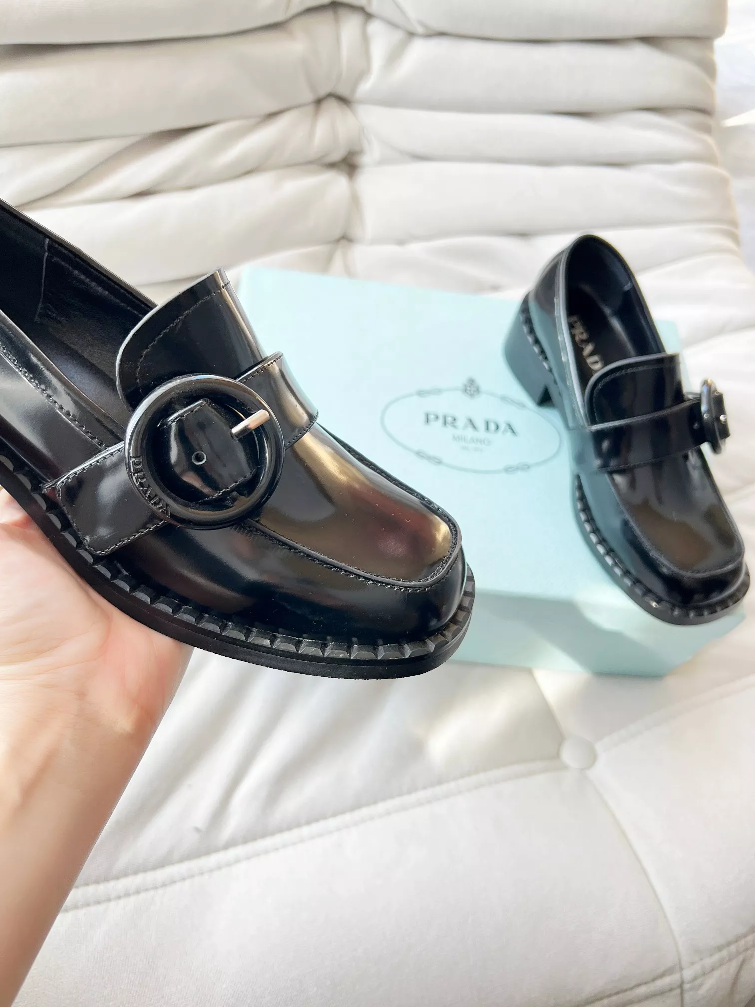 AllSeason 2245 Prada Leather Shoes For Women