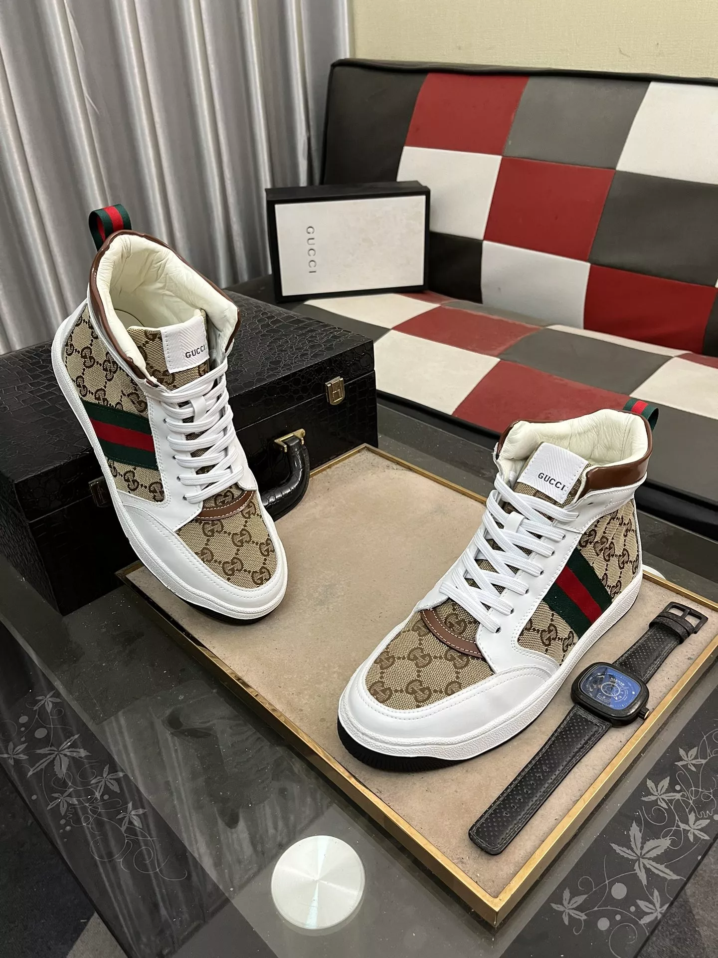 AllSeason 7196 Gucci High Tops Shoes For Men