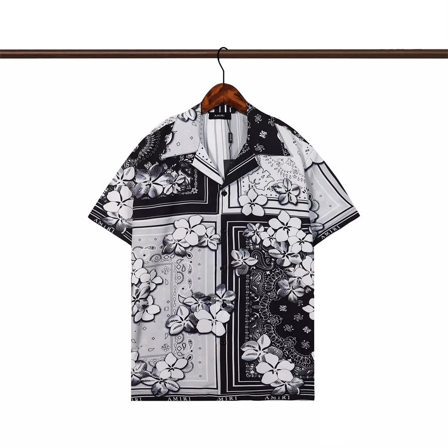 Amiri Shirts Short Sleeved For Men HighQuality 1514