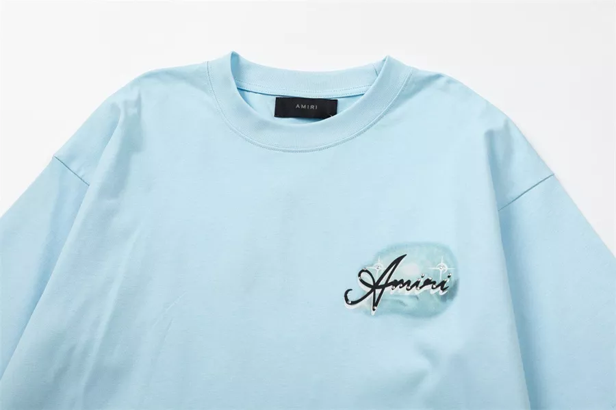 Amiri T-Shirts Short Sleeved For Unisex Durable 1091