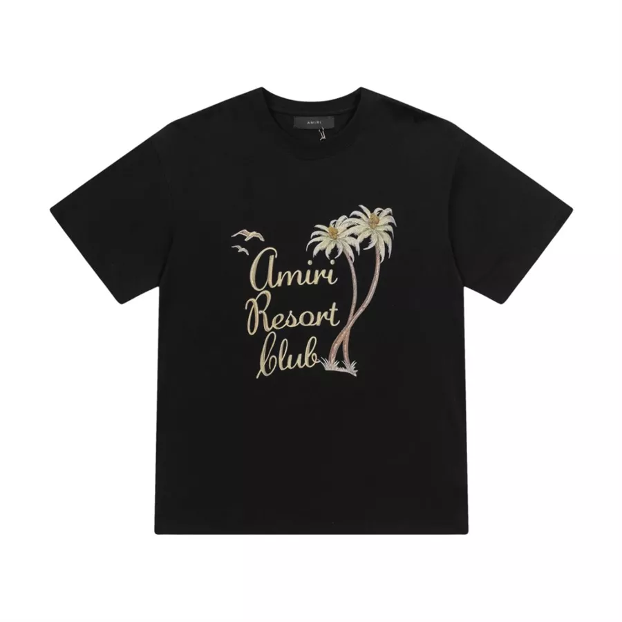 Amiri T-Shirts Short Sleeved For Unisex Durable 4792