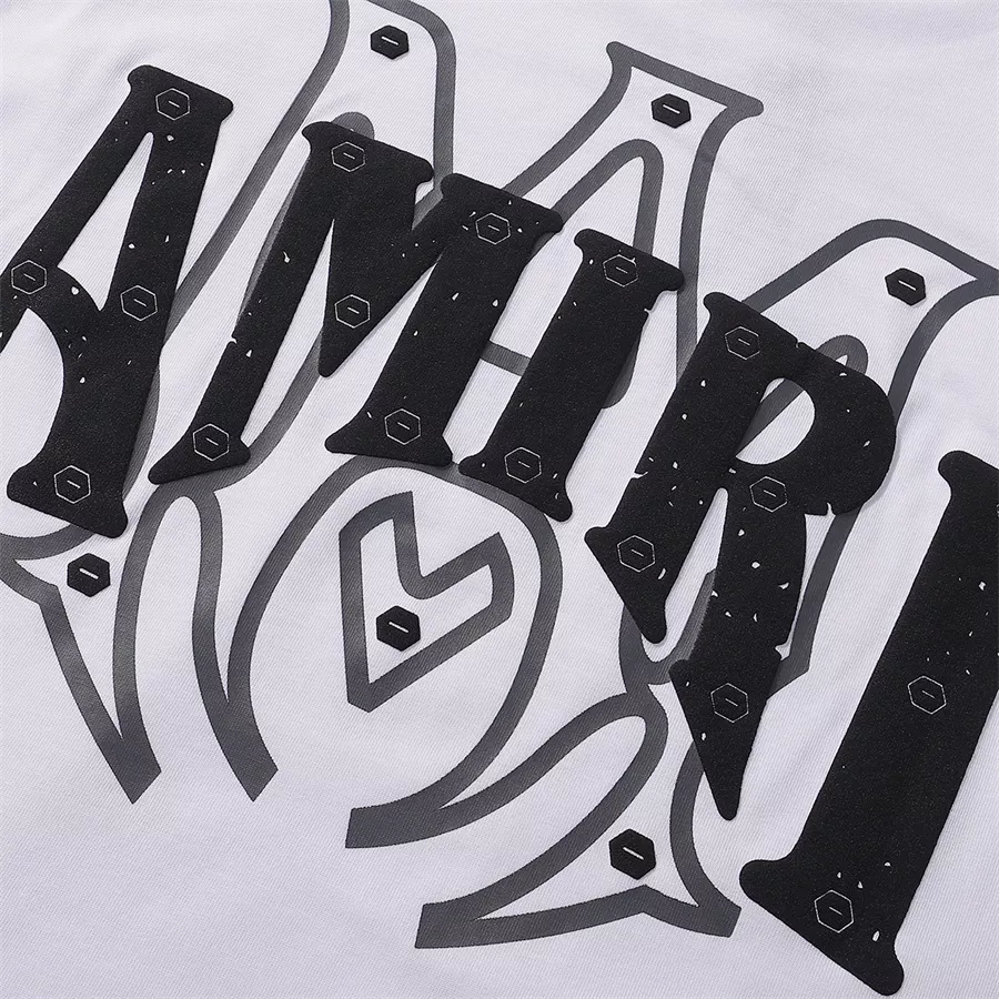 Amiri T-Shirts Short Sleeved For Unisex Practical 5139