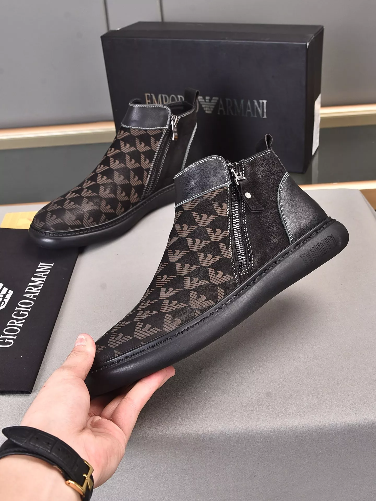 Armani Boots For Men Soft 7108
